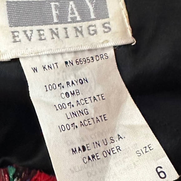 Vtg 90s Leslie Fay Midi Dress Sz 6 Medium Tartan Plaid Velvet Velour Holiday Red - Picture 5 of 5